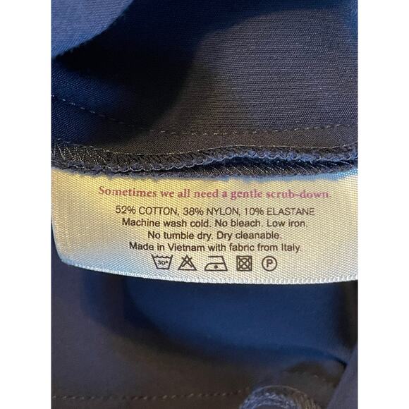 MM. LaFleur Pants Women's Sz 14 Navy Flat Front Side Zip - Picture 9 of 9